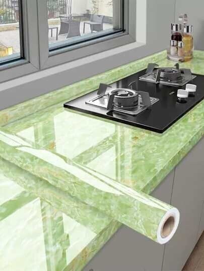 prime shopper Vinyl Decorative Green Wallpaper-picture-15