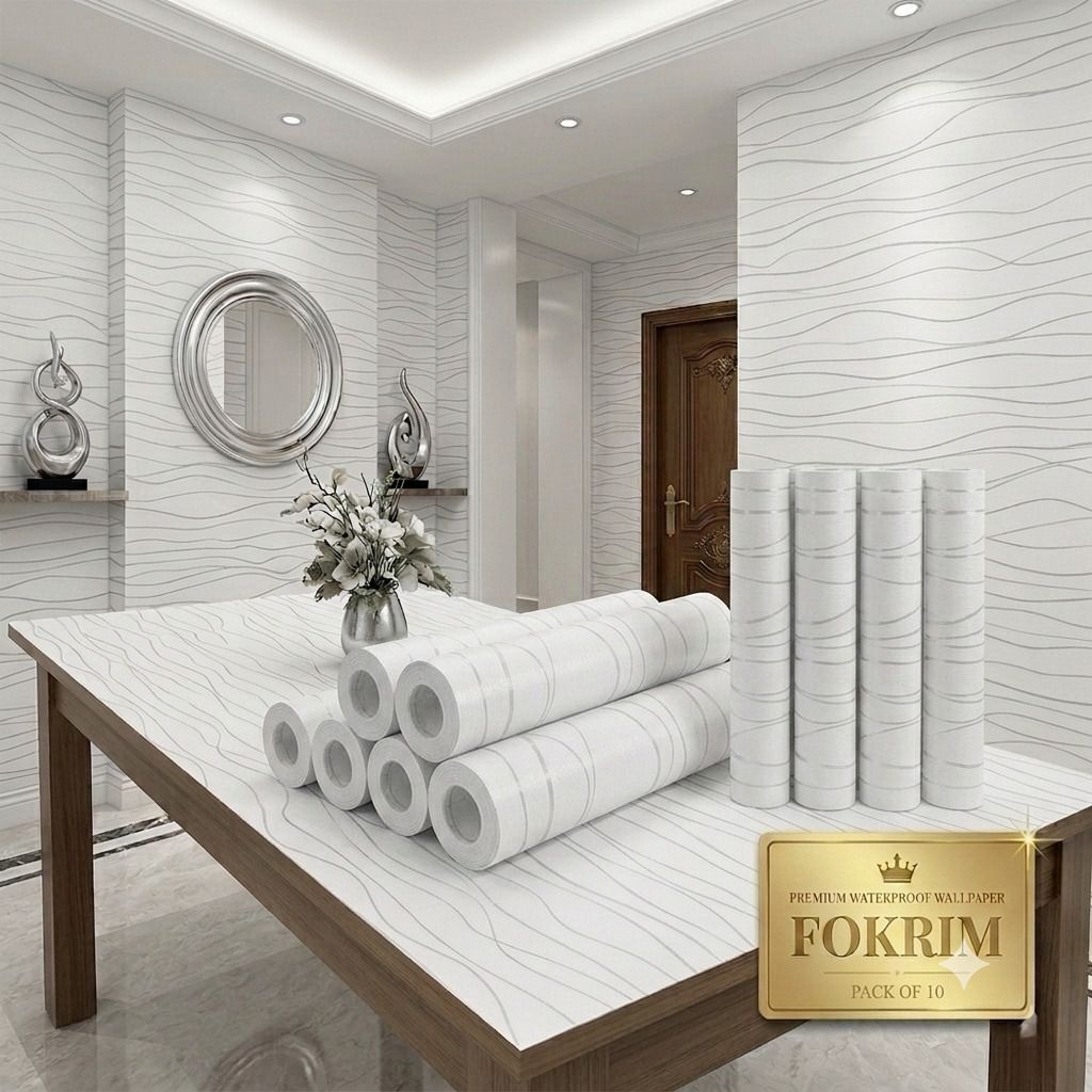 fokrim 300 cm x 45 cm Waterproof Decorative Vinyl Wallpaper-picture-22