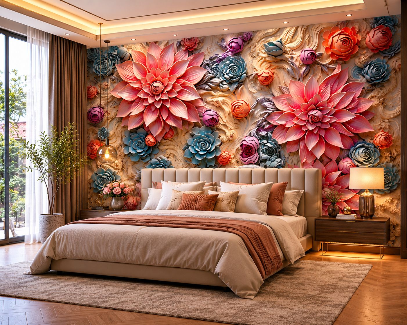 99 cm x 41 cm Waterproof Floral & Botanical Vinyl Wallpaper-image-46