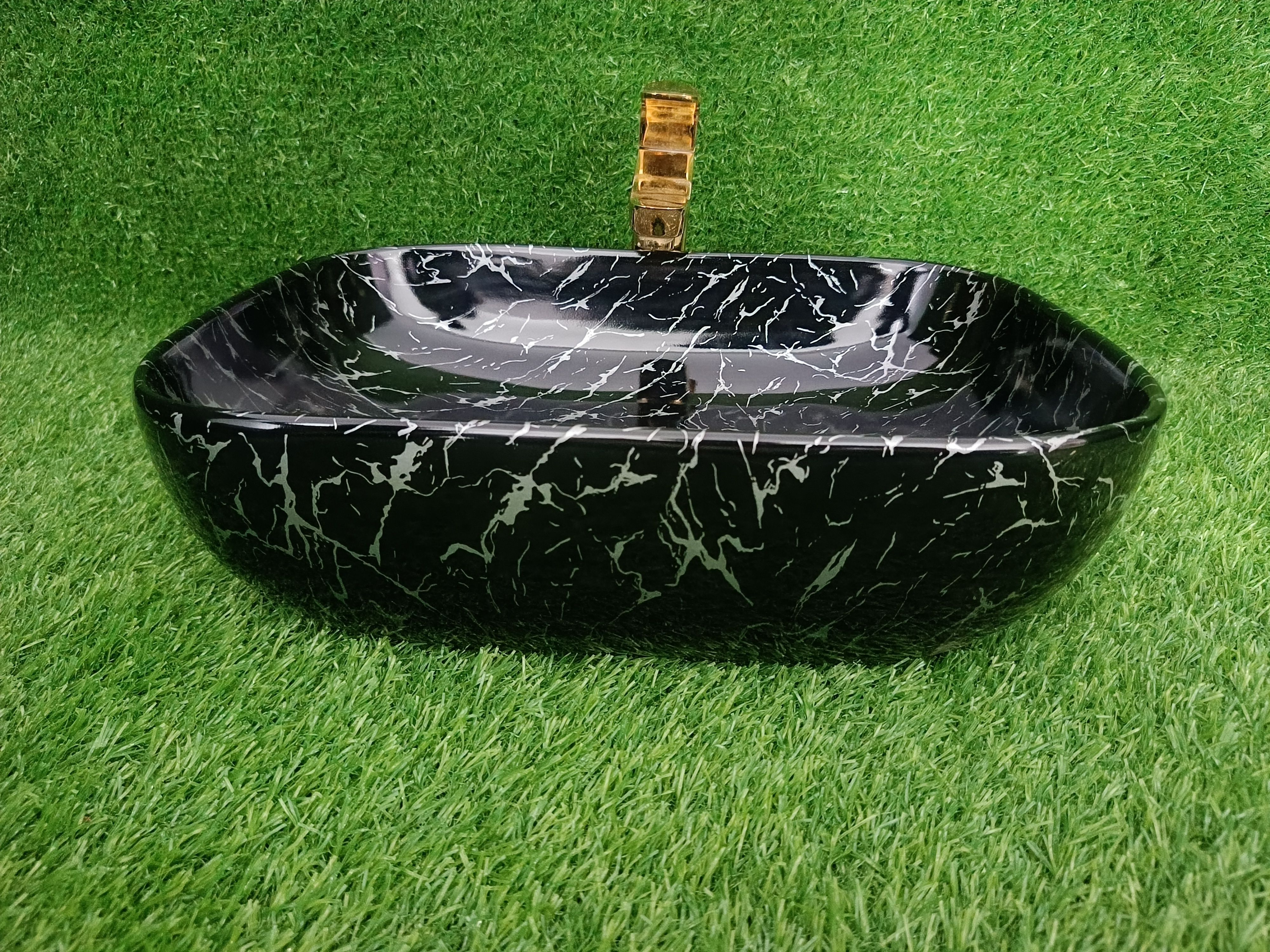 Premium Wash Basin Countertop, Tabletop Ceramic Bathroom Sink/ Basin DSL 1017 (L45XW32.5XH12.5 CM) Counter top Ceramic Wash Basin Table Top Basin-image-22