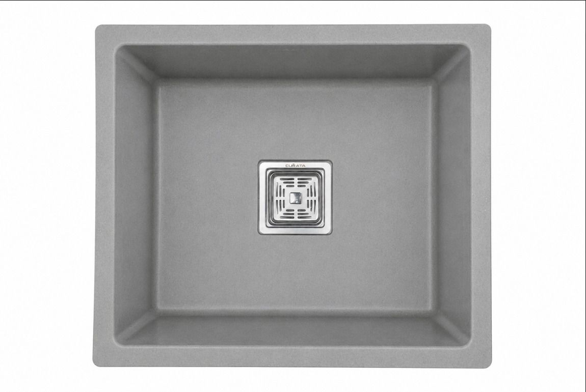 curata 18X24 MATT GREY QUARTZ KITCHEN SINK 18X24 MATT BLACK QUARTZ KITCHEN SINK Top Mount-picture-20
