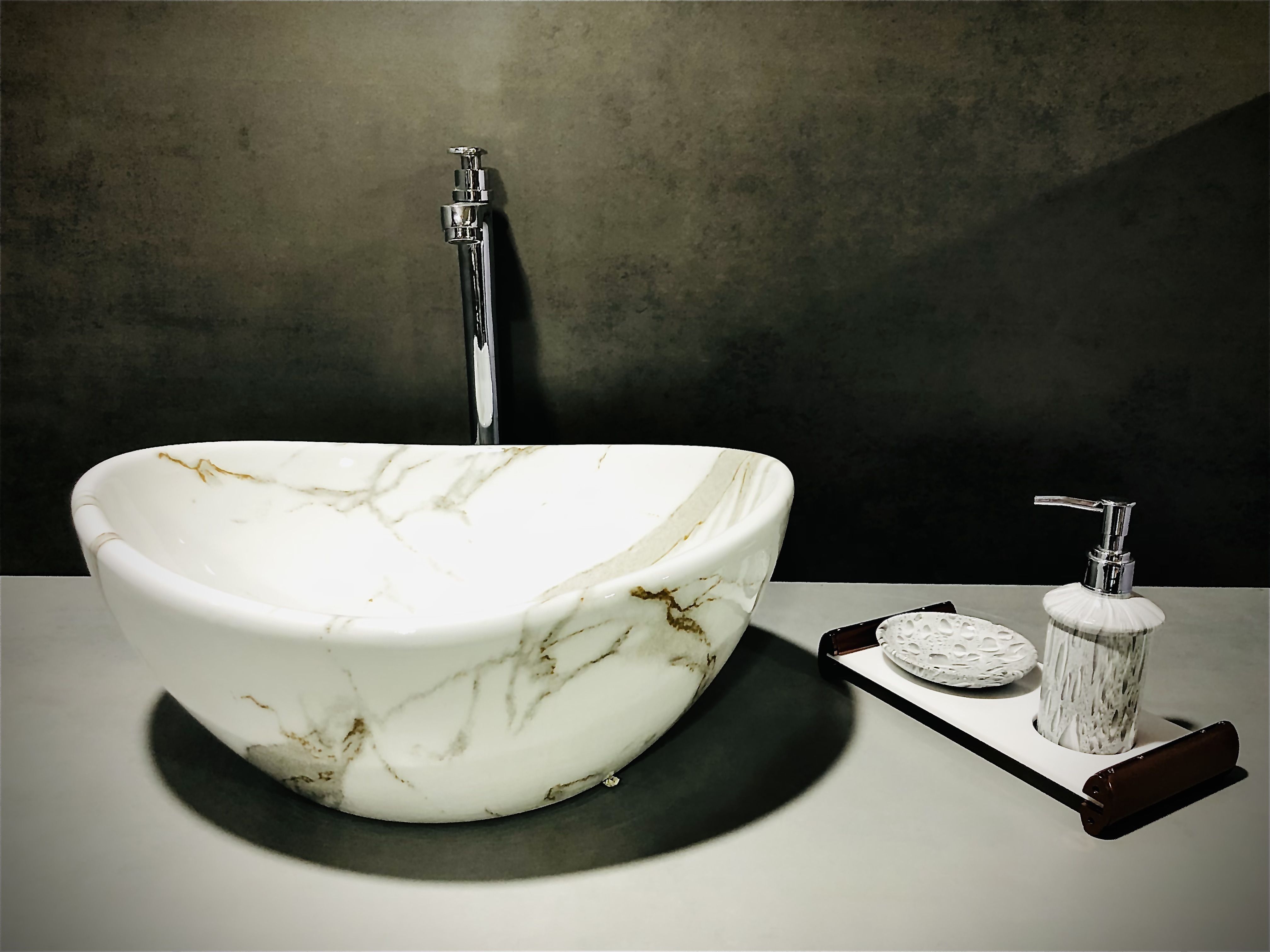 Premium Designer Ceramic Wash Basin(GJ0034)with Waste Pipe & Coupling set (0034)(17x13.5x6) Table Top Basin-image-46