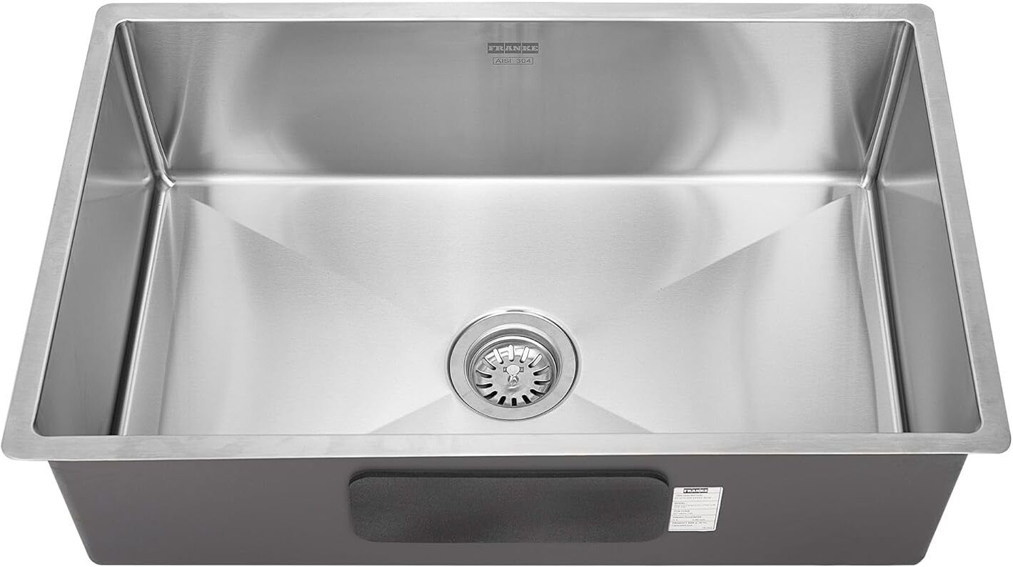 franke Kitchen Sink 29"X18" Single Bowl Square | 304 Stainless Steel | Diamond Cut | Rust & Stain Resistant |BXX 210/110-69 3 1/2" WWK MI ND NOF NT Vessel Sink-picture-21