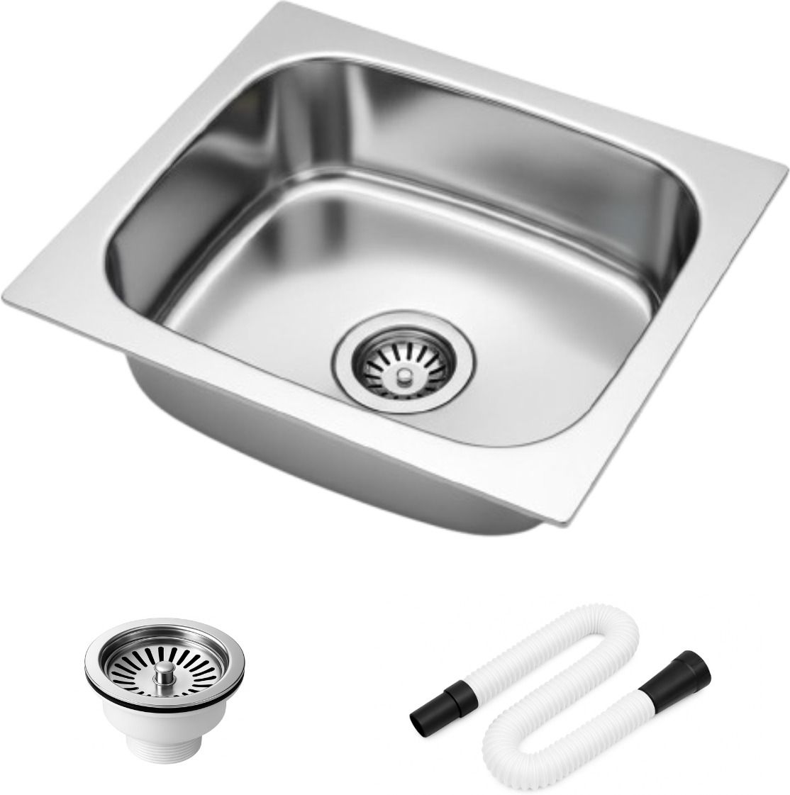 Premium Kitchen sink Stainless Steel sink for kitchen Single bowl sink Kitchen sink 18x16 KS-1681 Vessel Sink-image-3