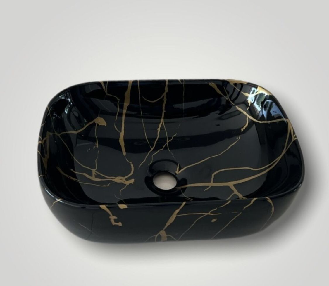 Premium Designer Ceramic Wash Basin(RJ-53)with Waste Pipe & Coupling set (18*13*5)(RJ-1053) Table Top Basin-image-25