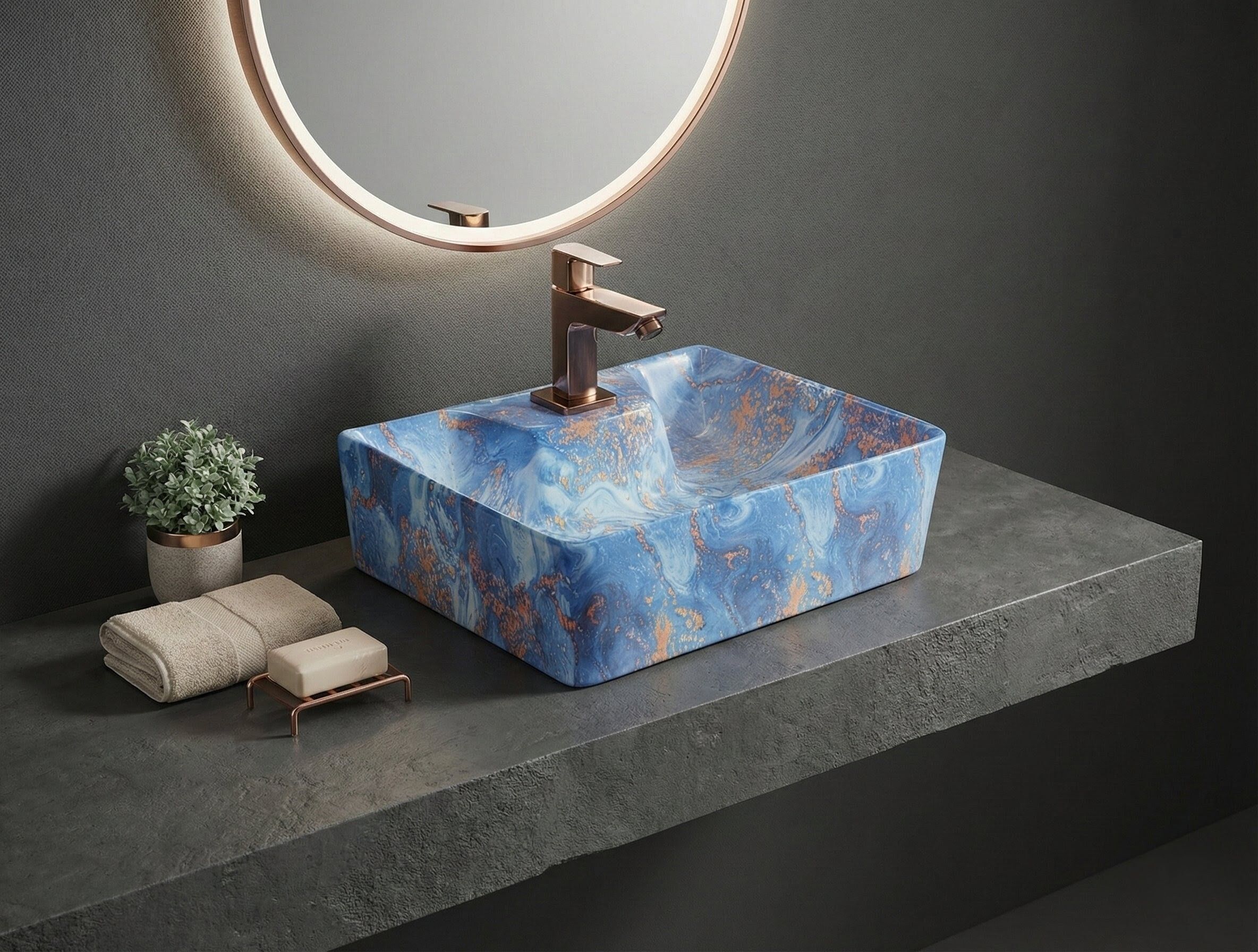 foxx sanitaryware 2 in 1 Wall Mount & Table Top Ceramic Premium Wash basin (B-81) (16x12x5) (M-81) Table Top Basin-picture-19