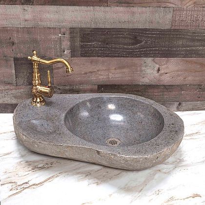 Oceania Premium Natural Stone Vessel Basin classic series with FREE Soap Dish OCN-SWSH (18inch* 18inch* 5inch) Vessel Sink-image-5