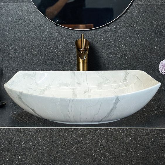 Table Top Premium Designer Ceramic Wash Basin(M08) (23*15*5)(M08) Table Top Basin-image-31