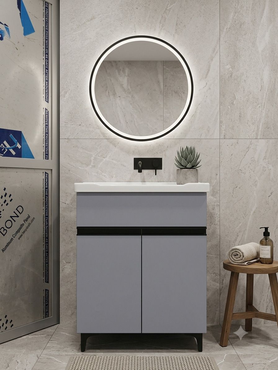 bobbyexport T PREMIUM 24" Freestanding bathroom vanity cabinate set with ceramic basin BEBT6 Pedestal Basin-picture-12