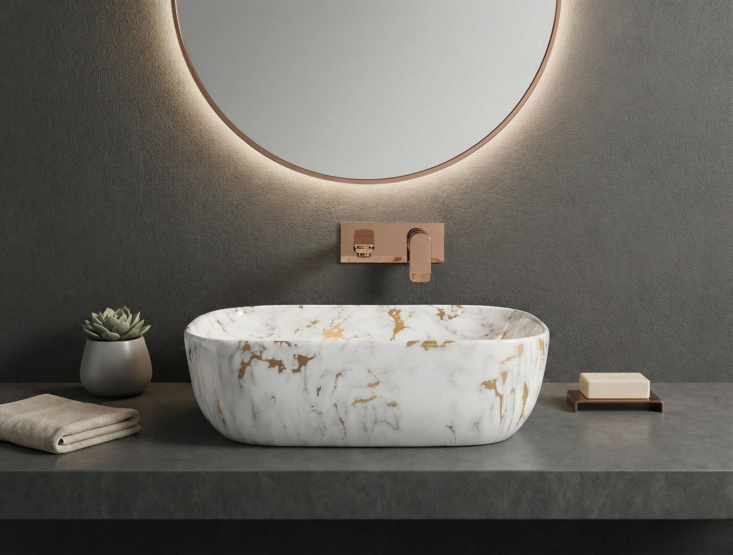 Ceramic Premium Designer Wash basin for Home, Hotels (18x13x5)(M-01) (18x13x5) (M-01) Table Top Basin-image-48
