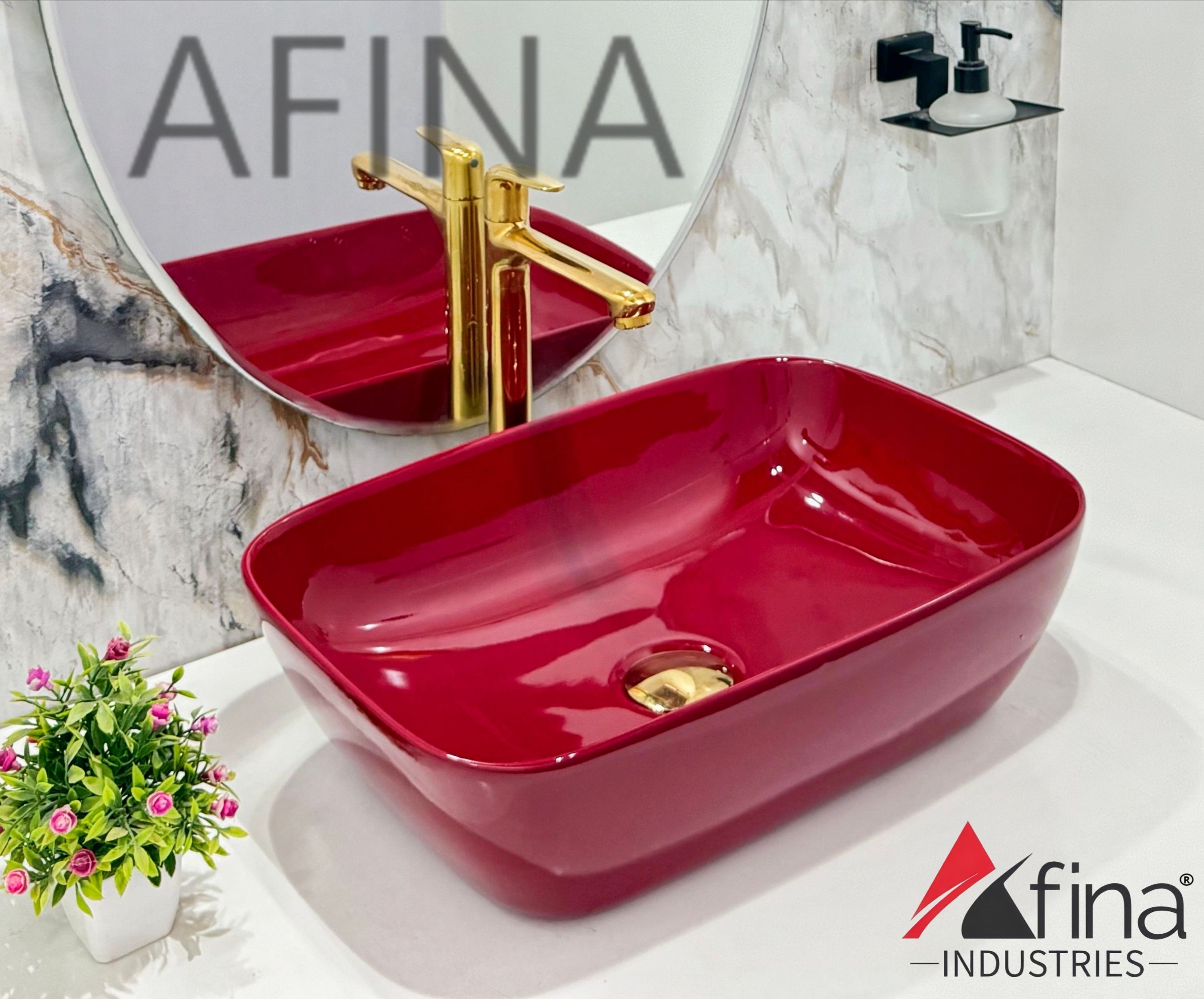 Premium Ceramic BASIN Which Gives Look To your Home Table Top Wash Basin AL1042 Cherry Red Special Colour Wash Basin Series Table Top Basin Table Top Basin-image-35