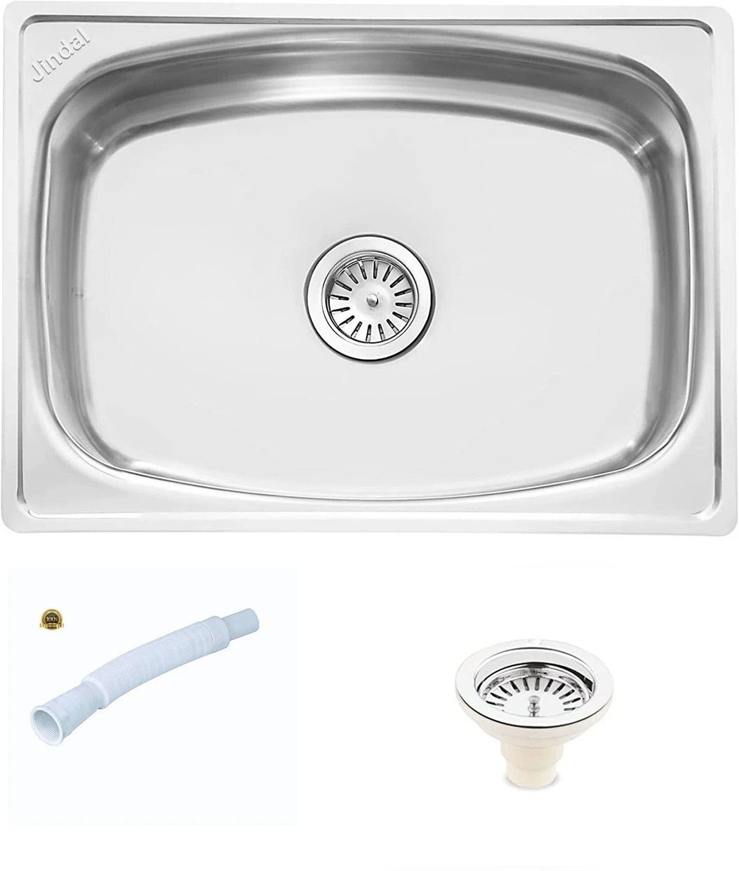 JINDAL SS_304 (24×18×9 1MM) OS-JINDAL-24X18X9 High quality "Pekon" Stainless steel Sink With 7Years Warranty (24*18*9) Vessel Sink-image-38