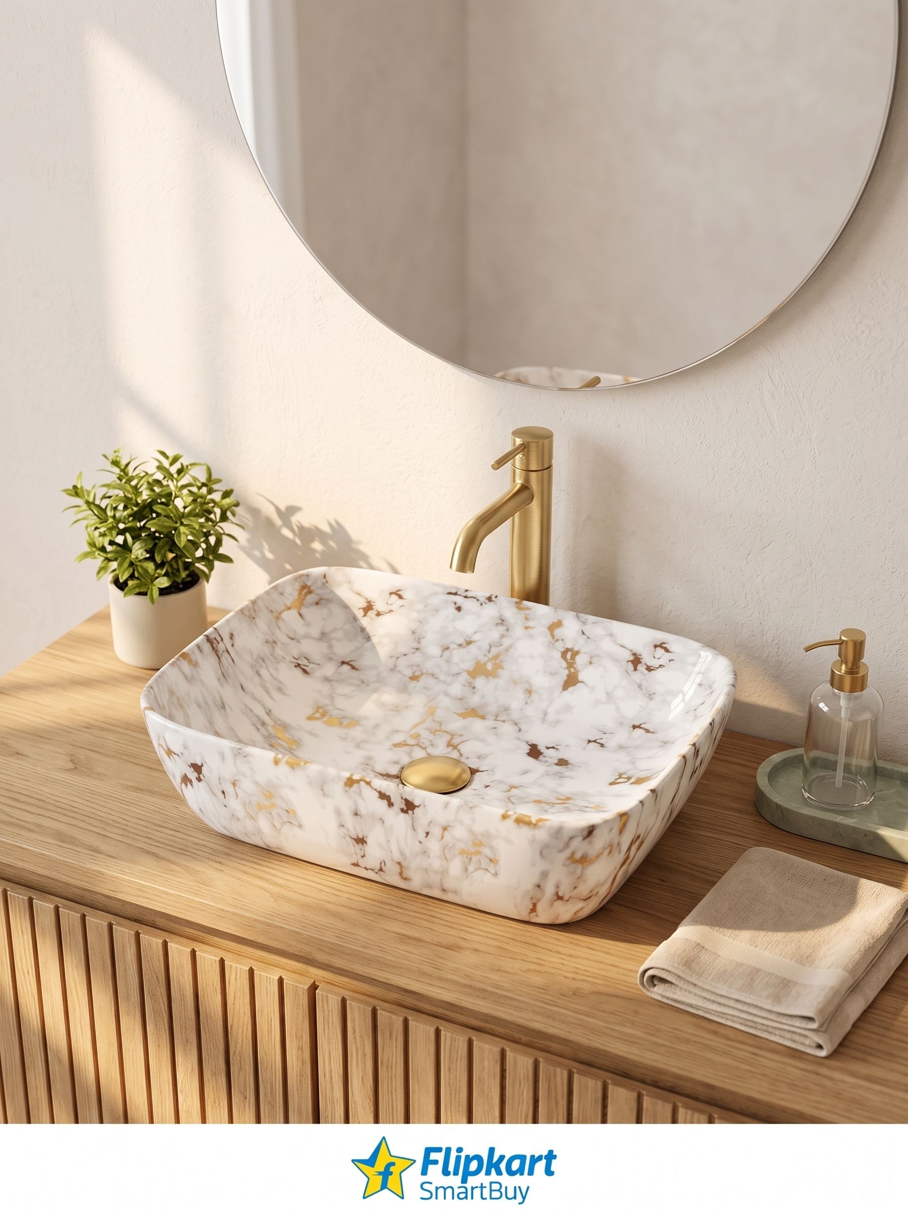 flipkart smartbuy Premium Ceramic BASIN Which Gives Look To your Home Table Top Wash Basin Designer Ceramic Wash Basin (Size18*13*5inch) Table Top Basin Table Top Basin Table Top Basin-picture-23