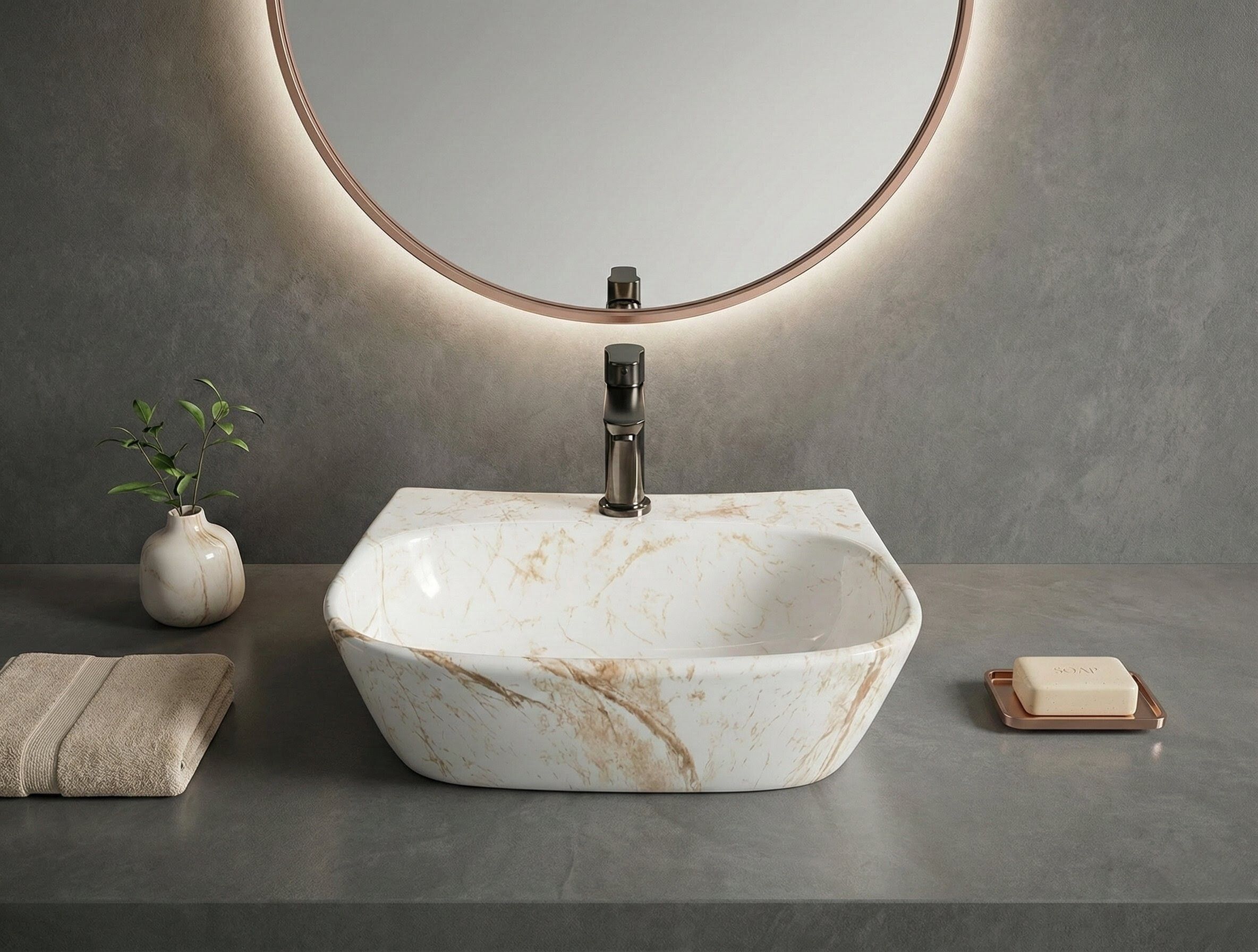 Premium Luxury Ceramic Wash Basin for Home, Restaurants & Hotels (CD-10) CD-1010 Table Top Basin-image-17