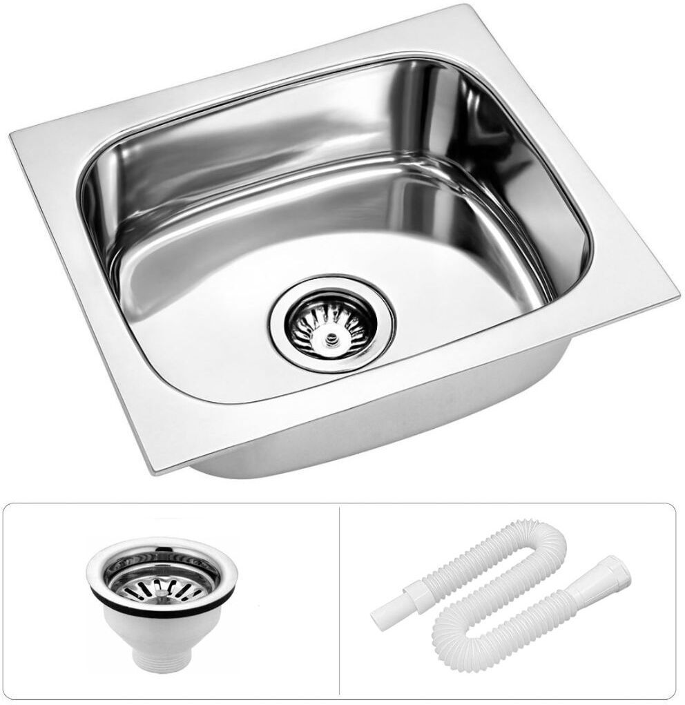 Premium Kitchen sink 16"x18"x7" inch Stainless Steel Single bowl sink KS-184 Vessel Sink-image-29