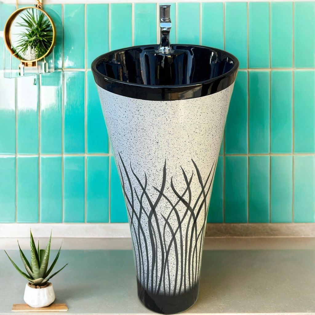 ceramic pedestal wash basin/wash basin pedestal/ Pedestal Wash Basin/Pedestal Free Standing Wash Basin/ Pedestal Basin-image-44