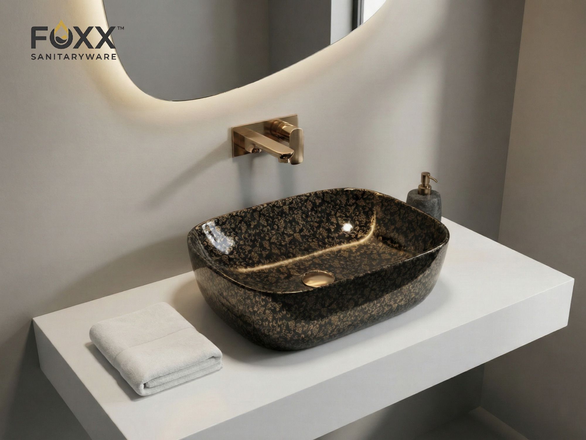 foxx sanitaryware Modern Ceramic Wash Basin for Bathroom(18x13x5)(B-57) (18x13x5)(B-57) Table Top Basin-picture-28