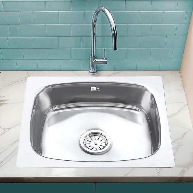 HouseX Premium Single bowl sink 18"x16"x10" KS-110 Vessel Sink-image-20