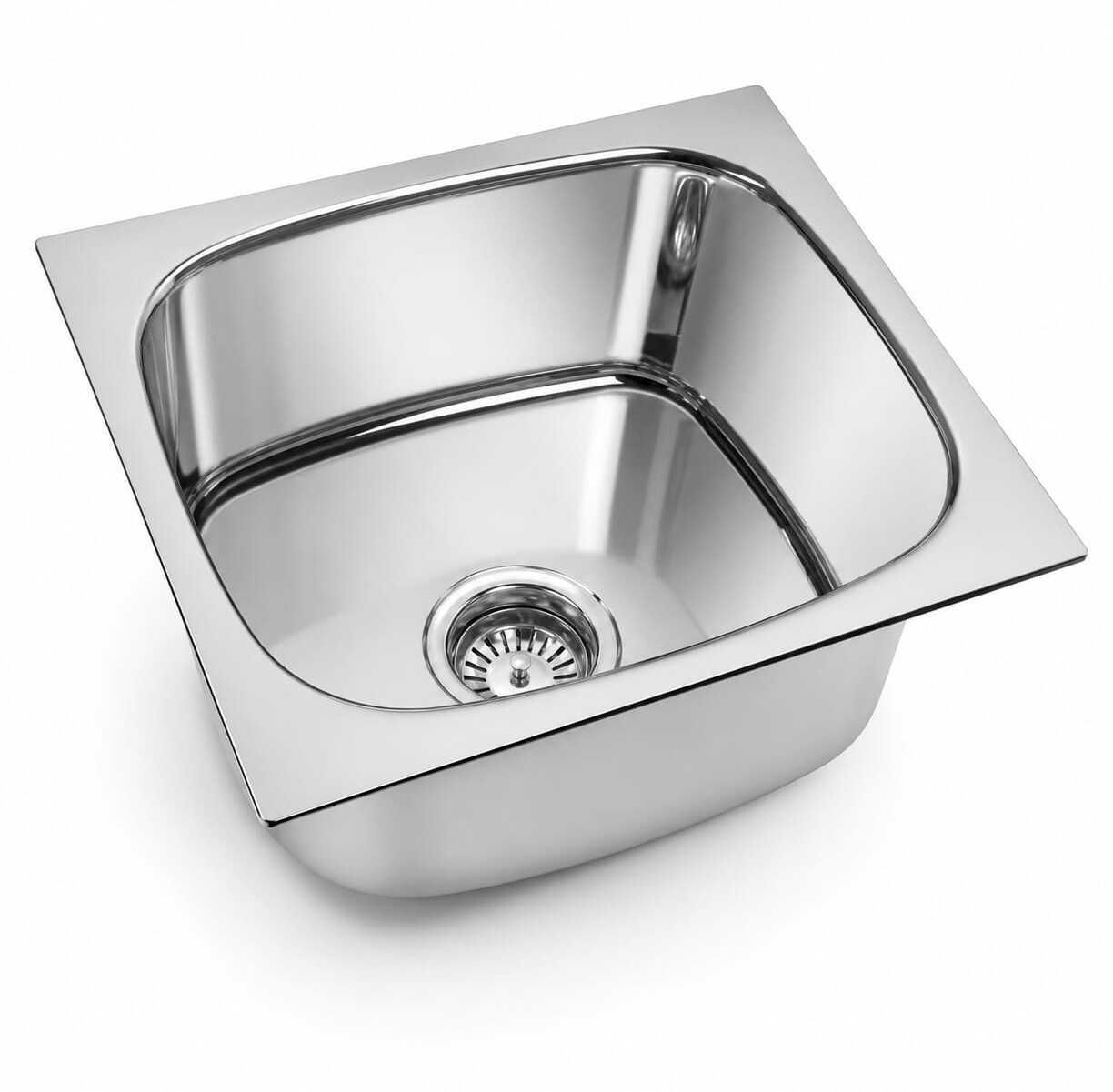 rencho Deluxe-304 Grade Stainless Steel Single Bowl Kitchen Sink 21 x 18 Inch Heavy Duty Stainless Steel Wash Basin for Home, Hotel & Restaurant Kitchen Counter Top-picture-34
