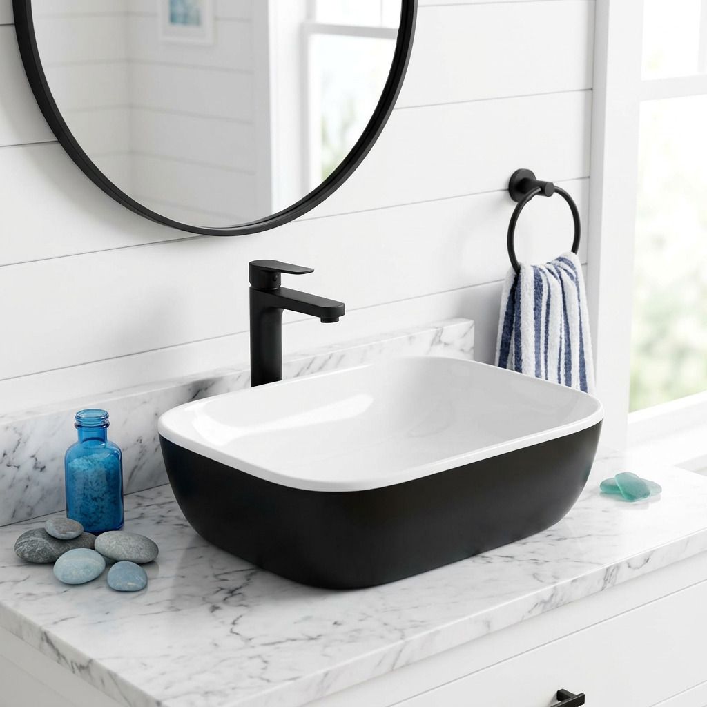 Premium Ceramic Glossy Finish Table Top Wash Basin(18x13x5 INCH) E-101 Counter Top-image-10