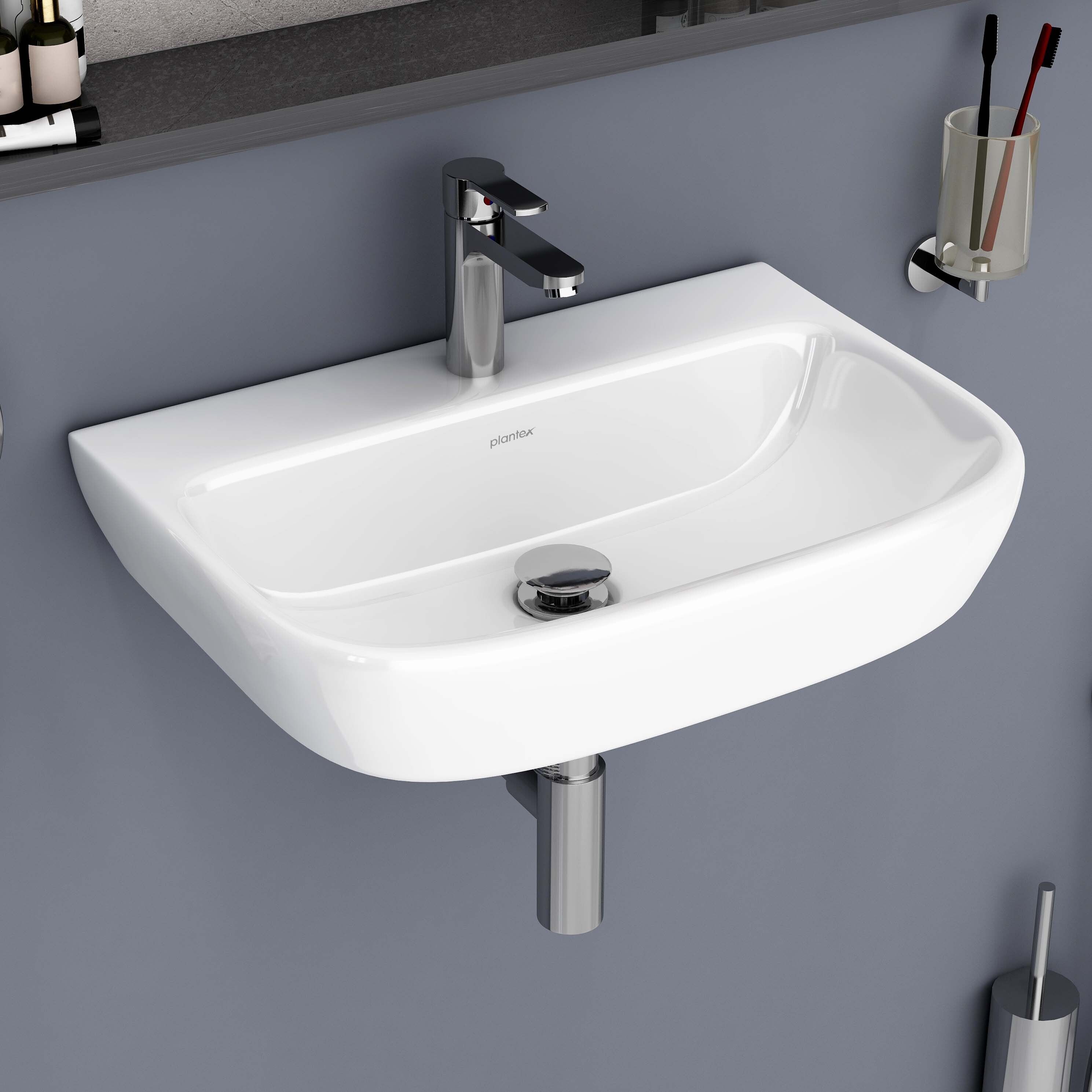 Wash Basin for Bathroom/ Wallmount basin/Ceramic Washbasin Ceramic Washbasin for Bathroom/Rectangle Wall Hung Wash Basin for Home Wall Hung Basin-image-24