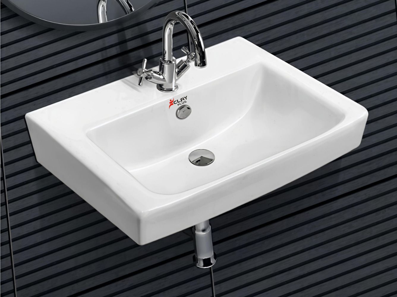 White Elegant Solid Preimum Grade Ceramic's Wallmounted ( 13 * 18 ) Wall Hung Basin