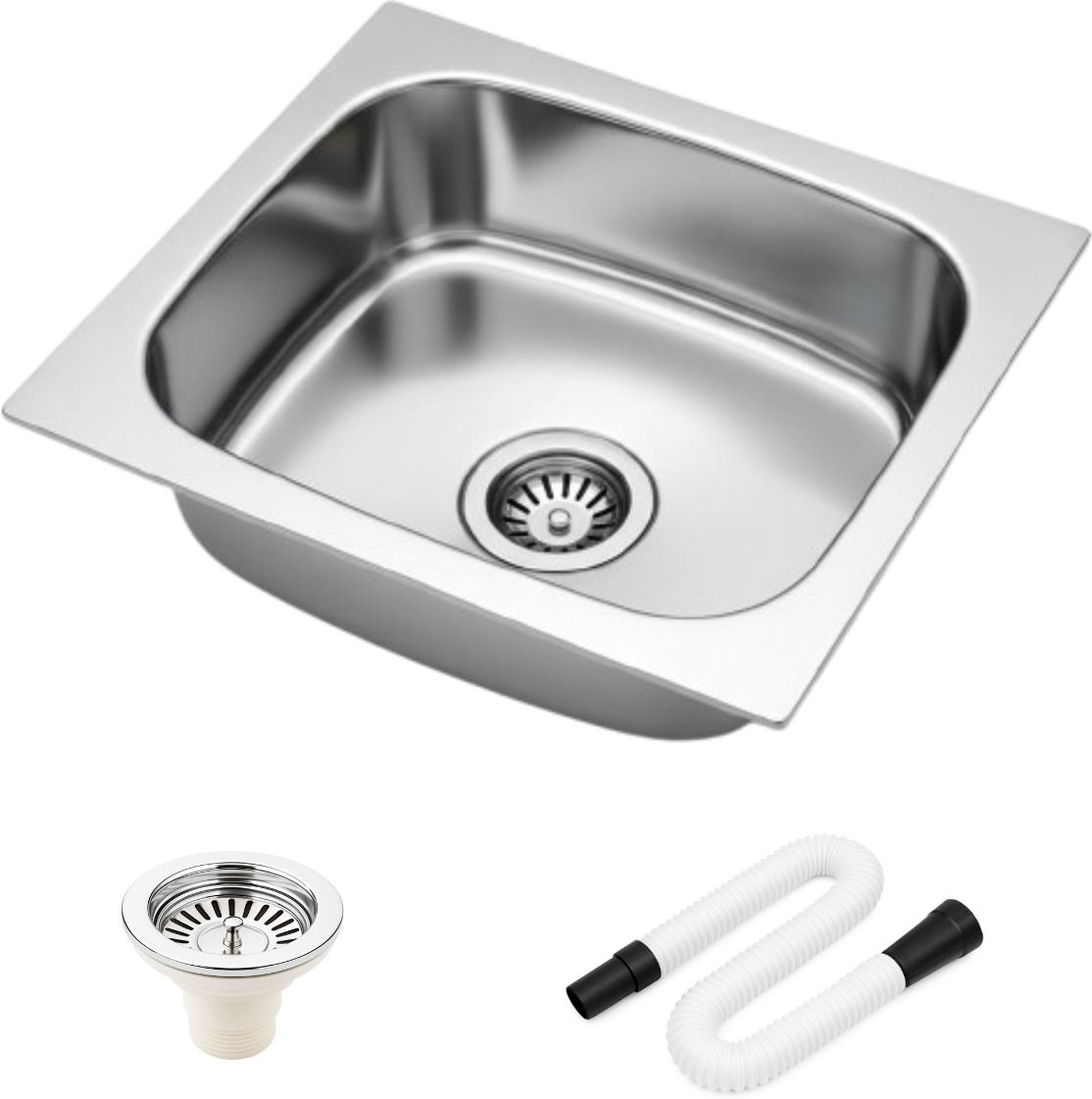 Premium Kitchen sink Stainless Steel sink for kitchen Single bowl sink Kitchen sink 18x16 KS-1680 Vessel Sink-image-12