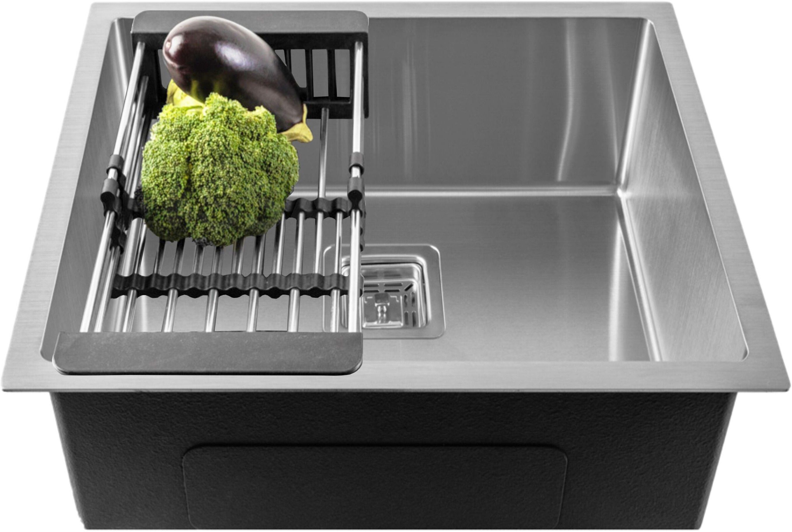 fossa 18"x16"09" Single Bowl Premium Handmade Kitchen sink Matte Finish SHOPSY FS-01 Vessel Sink-picture-32
