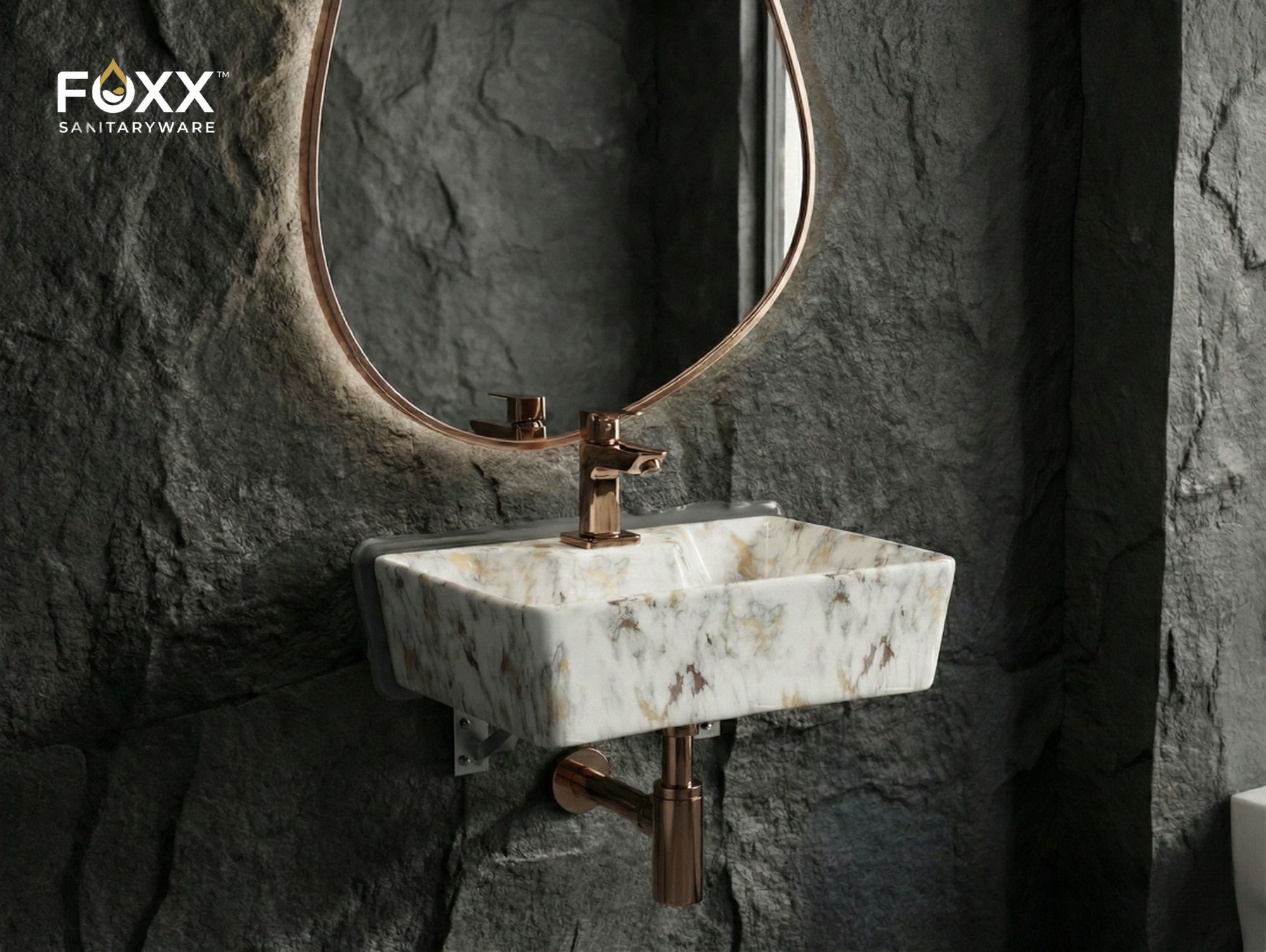 foxx sanitaryware Modern Ceramic Wash Basin for Bathroom 12x16-1001 12x16-1001 Wall Hung Basin-picture-17