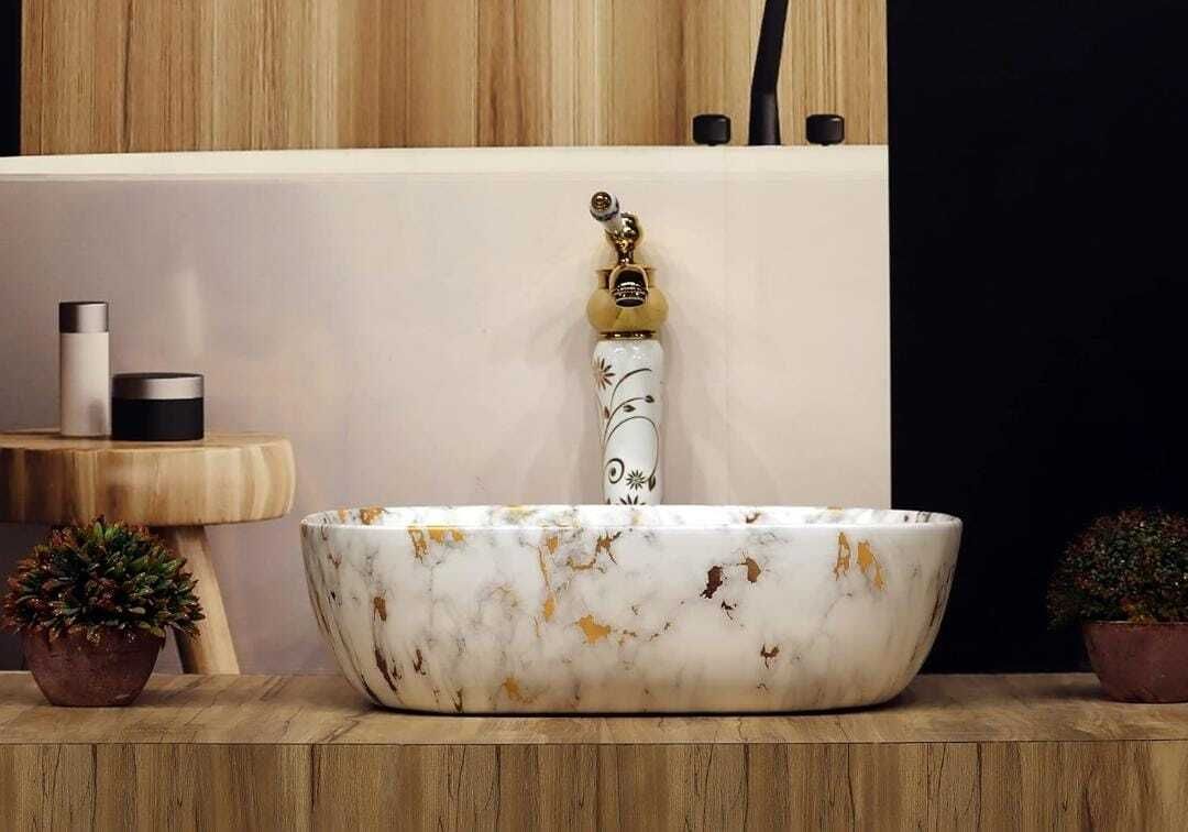 Premium Designer Ceramic Wash Basin(18x13x5 ) N/108 Table Top Basin