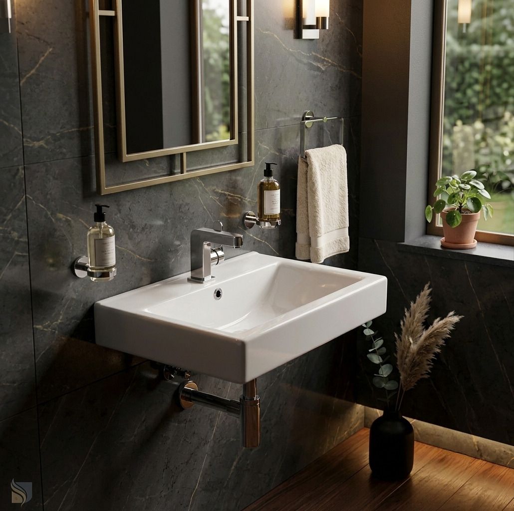 kemjo Premium Quality Ceramic Wall Mounted Wash Basin KMprado Wall Hung Basin-picture-11