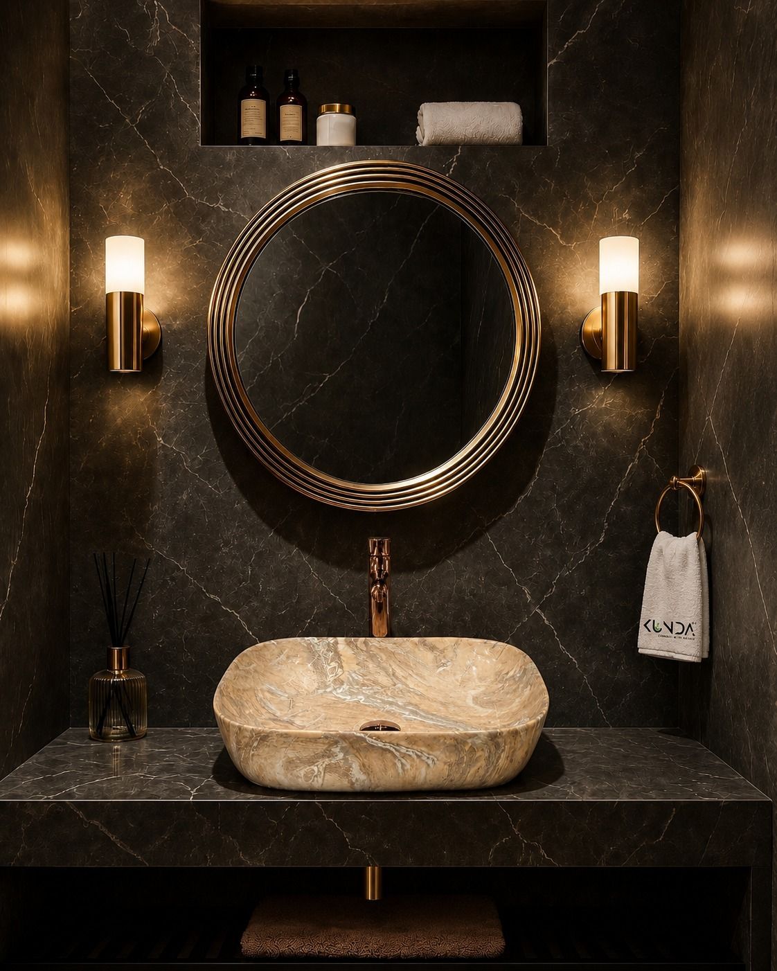 Premium Ceramic Marble Finish Glossy Wash Basin (13*18*5)(M18) Table Top Basin-image-8