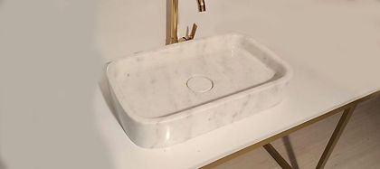 Oceania Premium Marble Rectangular Bathroom Sink with FREE Soap Dish MRB (18inch* 16inch* 5inch) Counter Top-image-29
