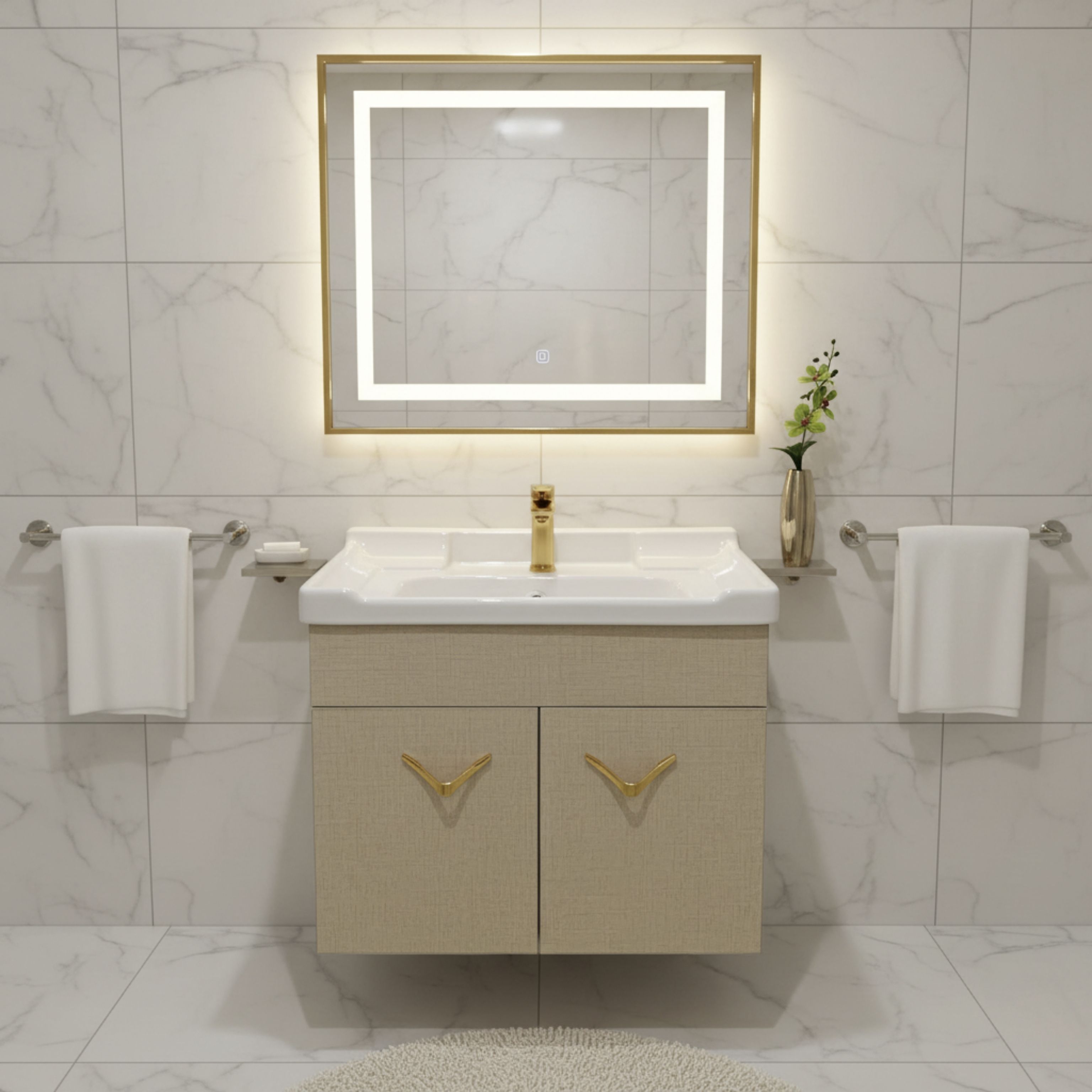 Wall Hung 20" Vanity Washbasin Cabinate BE2001 Wall Hung Basin-image-19