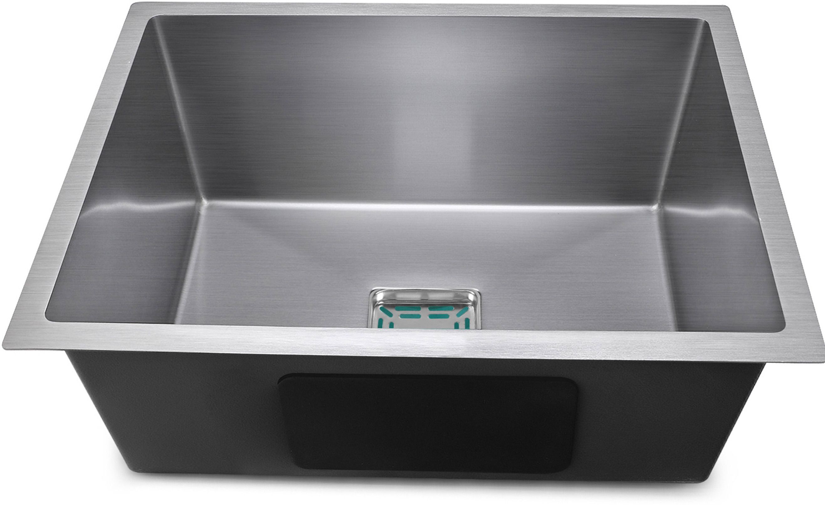 1 Kitchen Sink, Waste Coupling, PVC Waste Pipe, Fruit Basket Handmade Silver (MATT FINISH) Vessel Sink