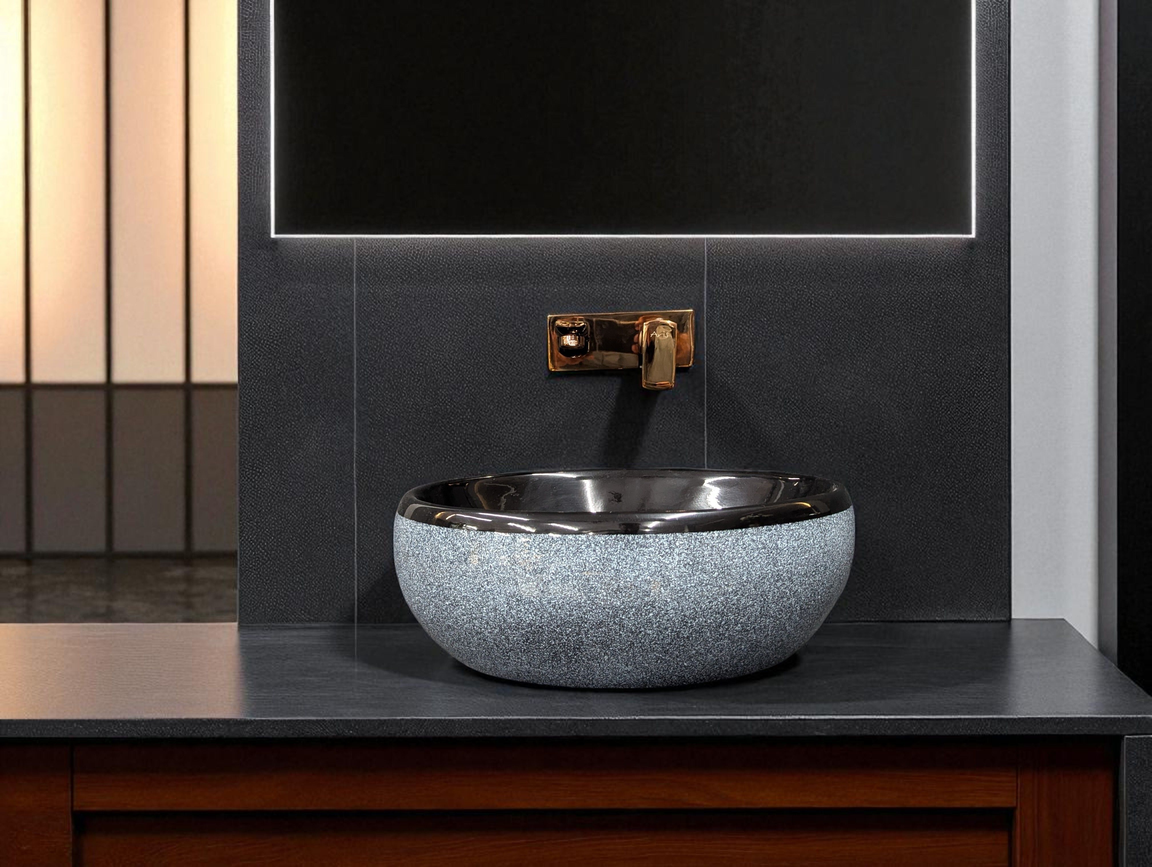 Premium Ceramic Washbasin(M-61) With Waste Coupling & Pipe Set ) (16x12x5)(M-Upd-22) Table Top Basin-image-42