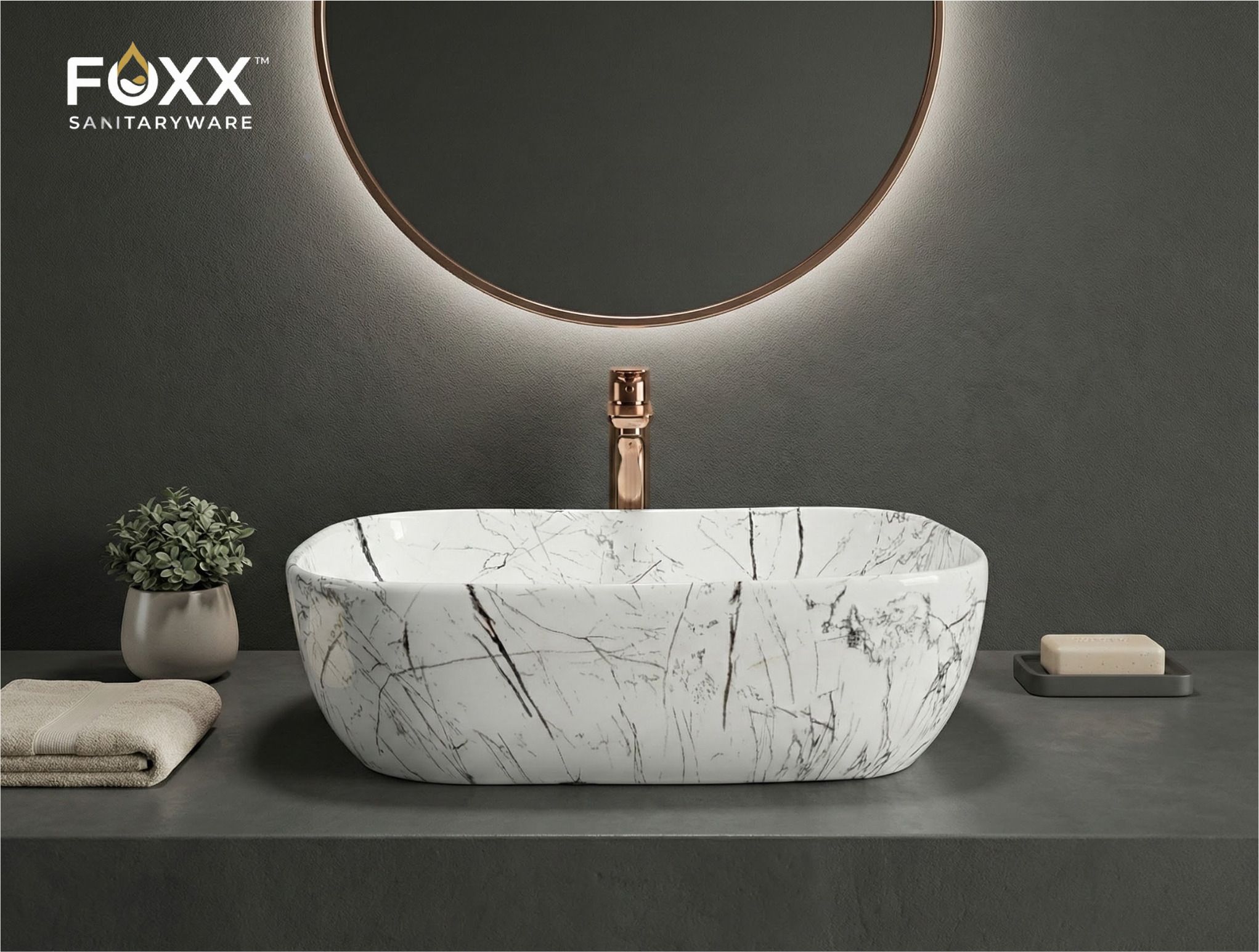 foxx sanitaryware Modern Ceramic Wash Basin for Bathroom(18x13x5)(B-06 New) (18x13x5)(B-06 New) Table Top Basin-picture-25