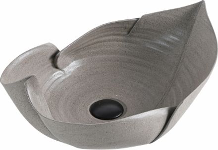 uniwell Handcrafted Ceramic Wash Basin Artistic Irregular Design Matte Vanity Table Top US-4010 Vessel Sink-picture-47