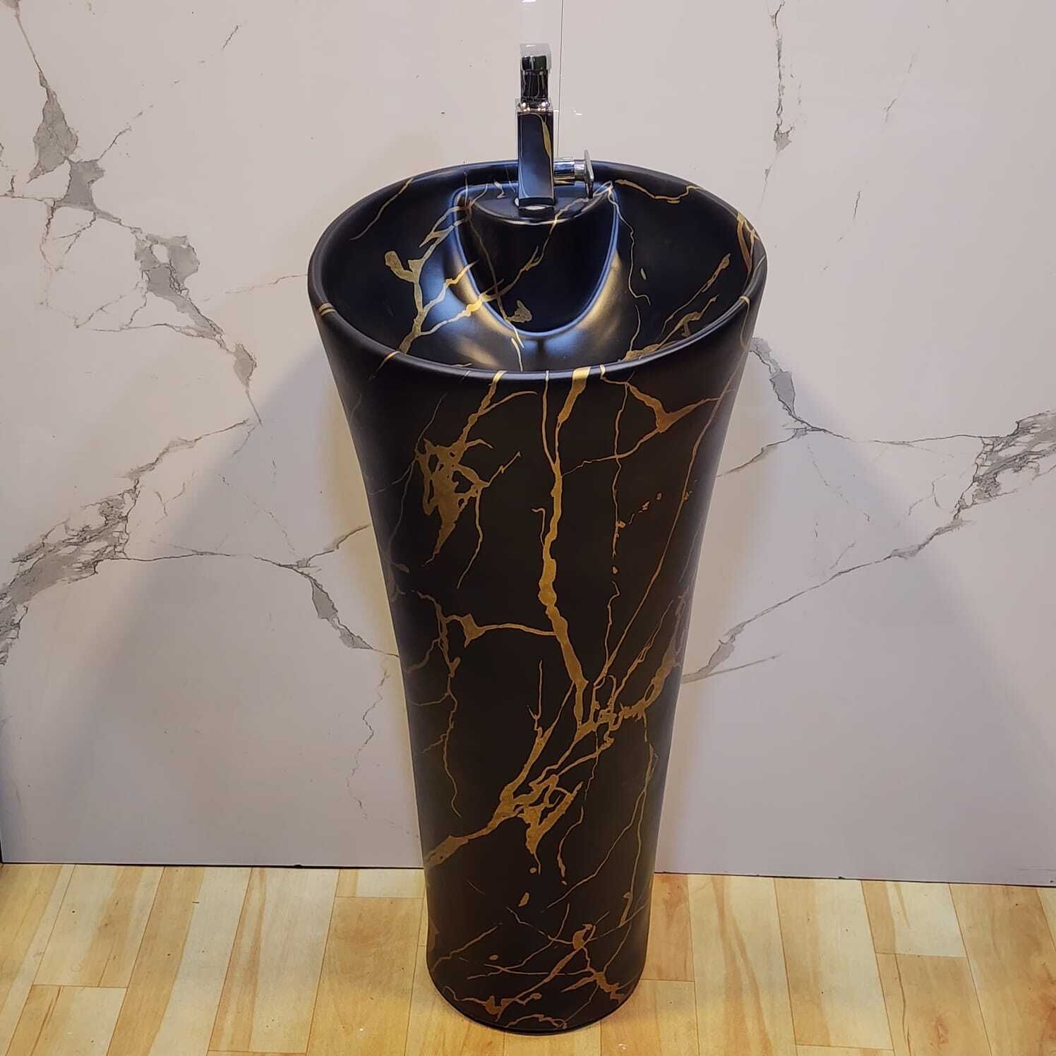 Pedestal One-Piece Wash Basin Premium Grade Ceramic's Designer Pedestal One-Piece Wash Basin Pedestal Basin-image-8