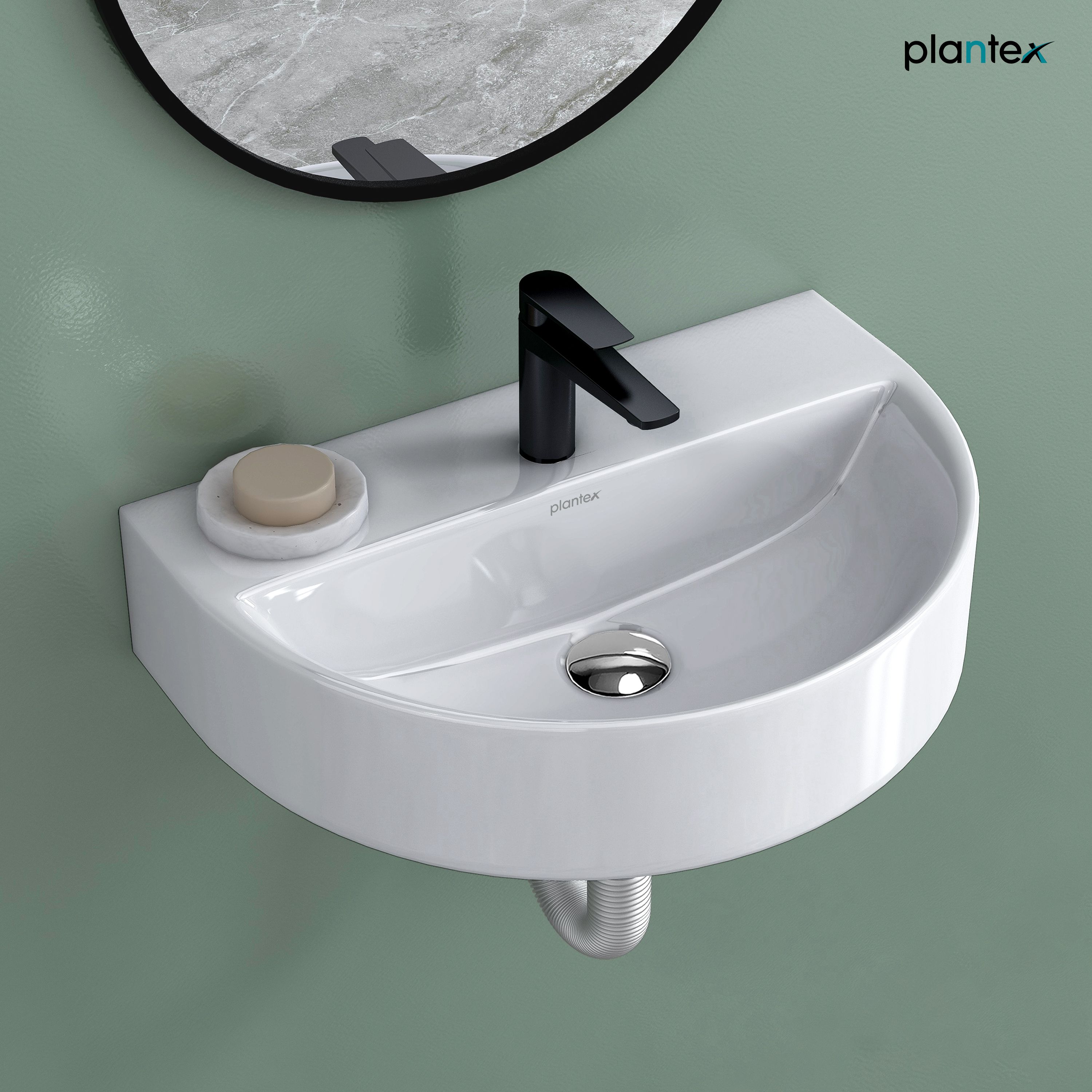 plantex Premium Ceramic Basin/Wall Hung Wash Basin For Bathroom/Sink For Handwash Wall Hung Basin-picture-15