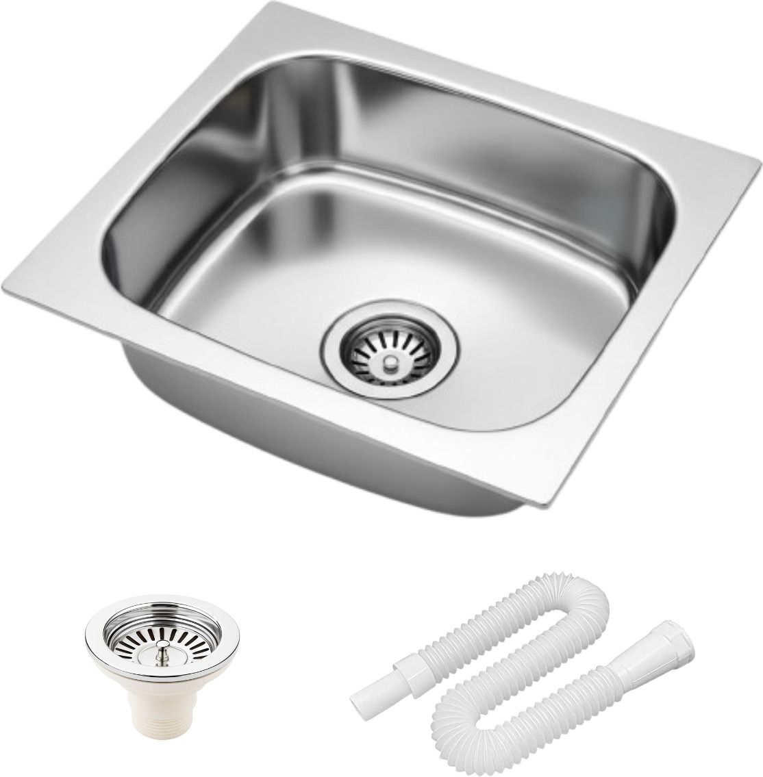 Premium Kitchen sink Stainless Steel sink for kitchen Single bowl sink Kitchen sink 18x16 KS-1678 Vessel Sink-image-0
