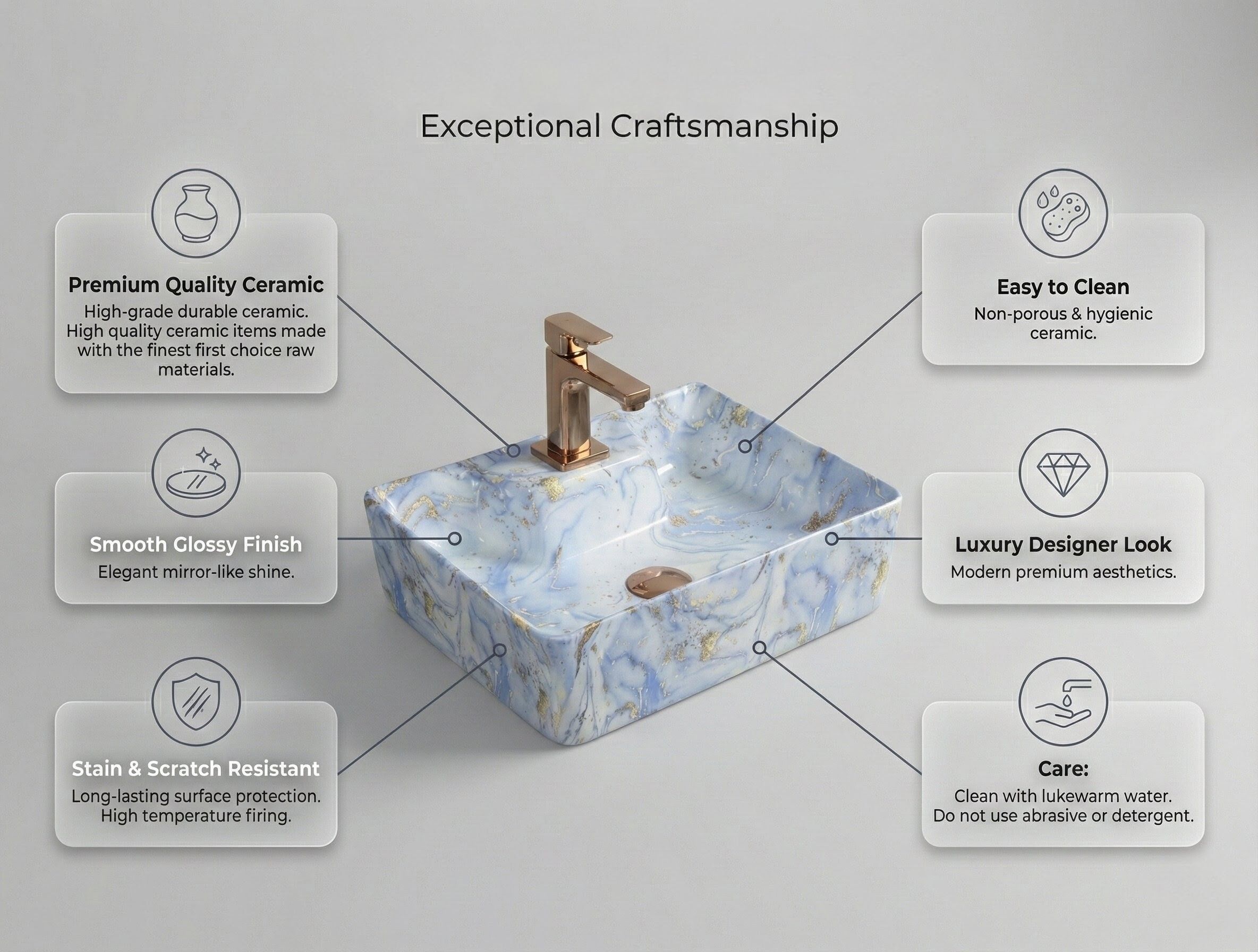 Premium Luxury Ceramic Wash Basin for Home, Restaurants & Hotels (CT-61) CT-1061 Table Top Basin-image-48