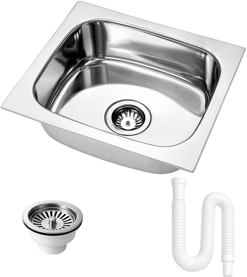 housex Premium Kitchen sink 16"x18" inch Stainless Steel Single bowl sink KS-722 Vessel Sink-picture-30