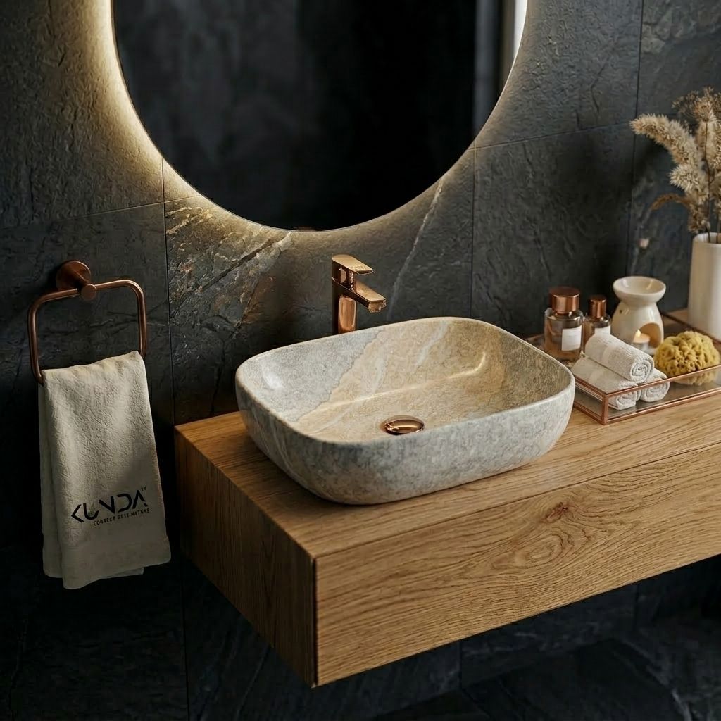 Premium Ceramic Marble Finish Glossy Wash Basin (13*18*5)(M15) Table Top Basin-image-6