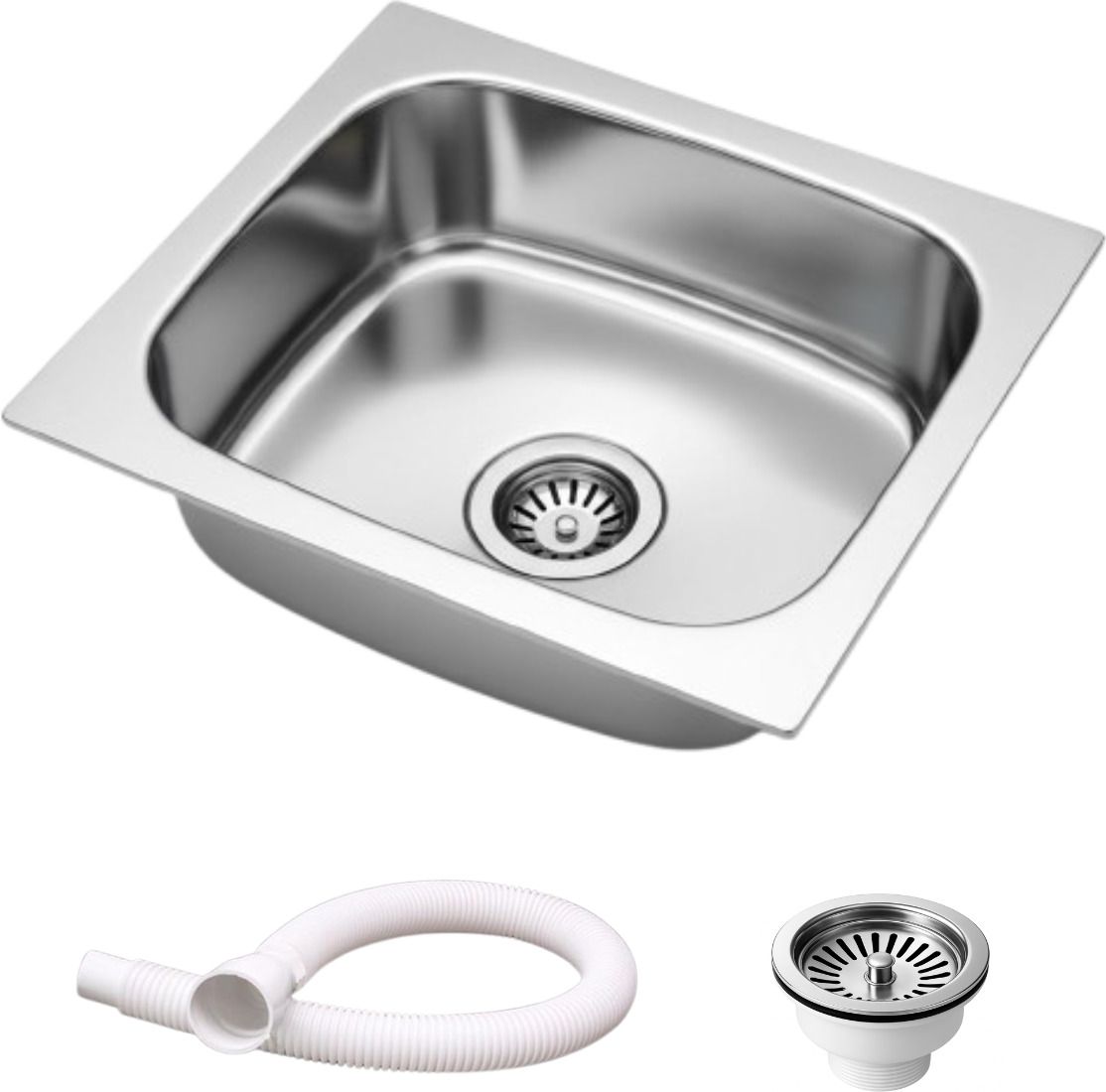 Premium Kitchen sink Stainless Steel sink for kitchen Single bowl sink Kitchen sink 18x16 KS-1674 Vessel Sink-image-8