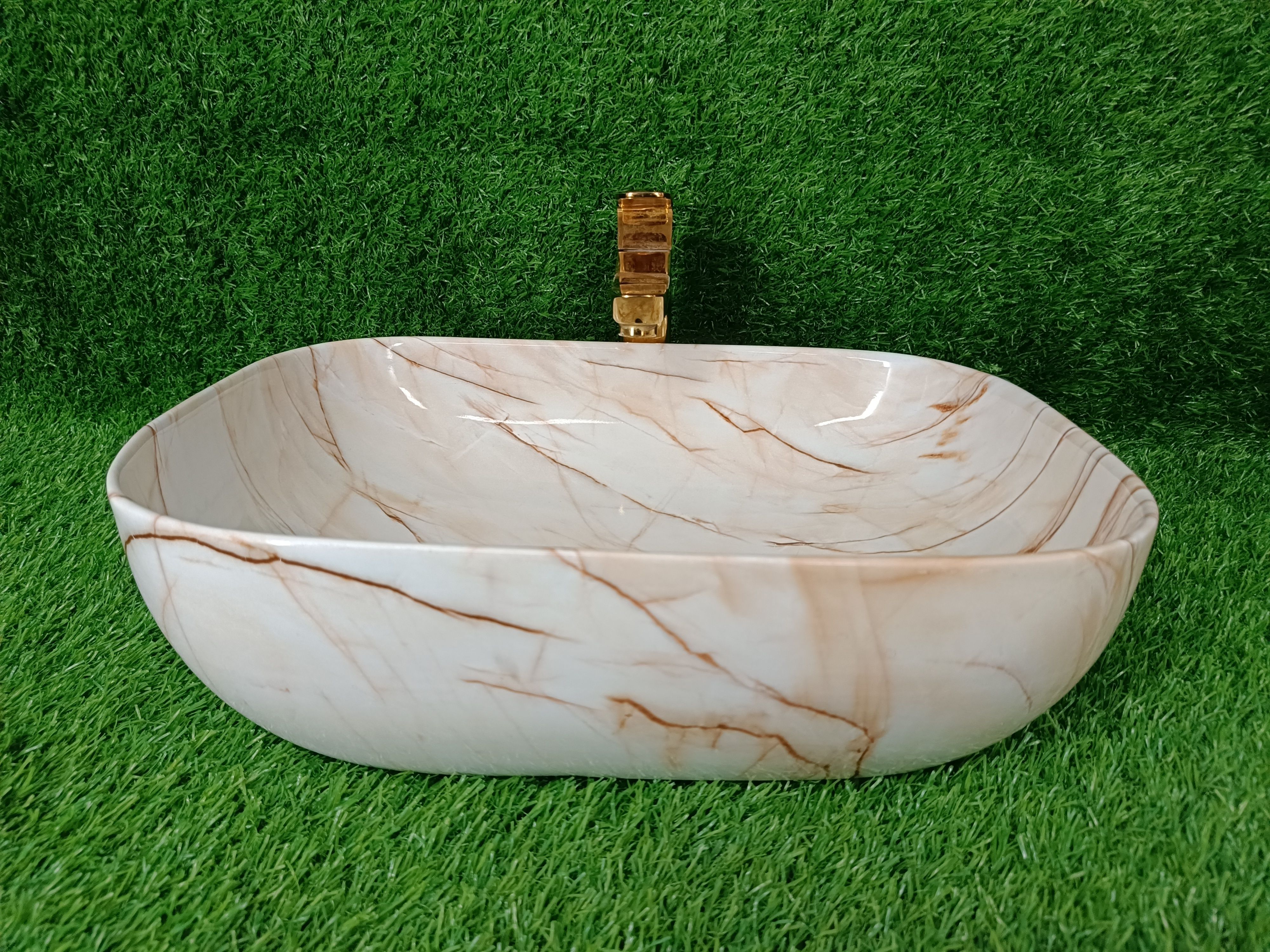 Premium Wash Basin Countertop, Tabletop Ceramic Bathroom Sink/ Basin DSL 1012 (L45XW32.5XH12.5 CM) Counter top Ceramic Wash Basin Table Top Basin-image-21