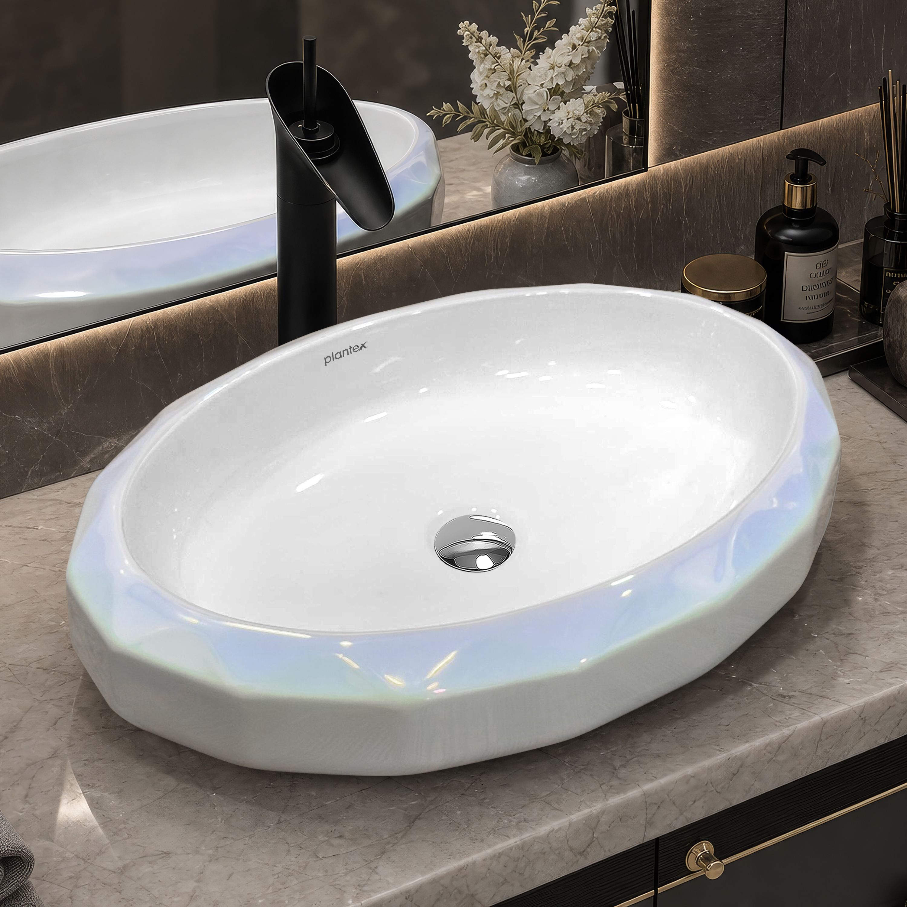 plantex Basin for Bathroom/Table Top Ceramic Basin/Washbasin for Bathroom Table Top Basin-picture-25