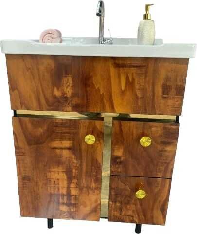 cleopatra Premium Gold 24" freestanding Wash Basin Vanity Cabinet For Bathroom 2435F Under Counter Basin-picture-16