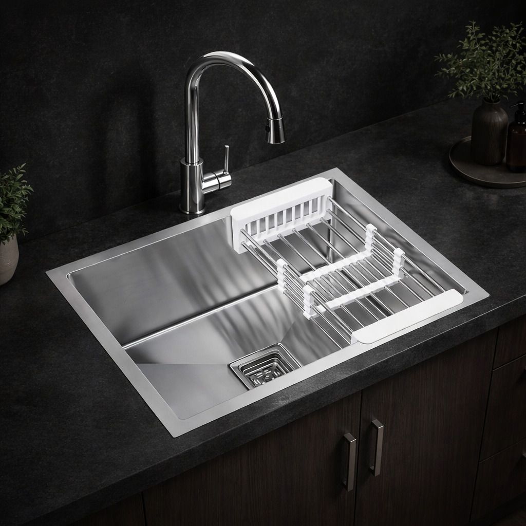 mtl Handmade Exclusive Single Bowl Kitchen Sink - 18x16x9 inches Vessel Sink-picture-5