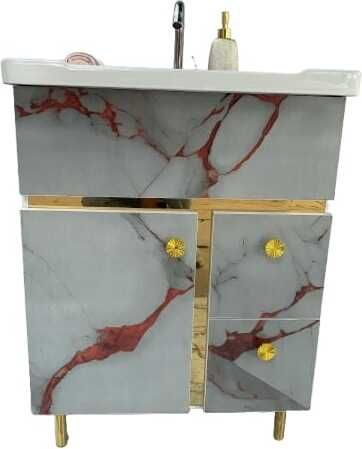 Cleopatra Premium Gold 24" freestanding Wash Basin Vanity Cabinet For Bathroom 2450F Under Counter Basin-picture-20